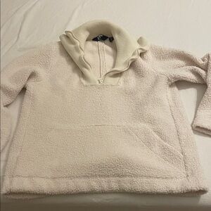 Lands End Cozy Cream Sherpa boucle Pullover size Medium M